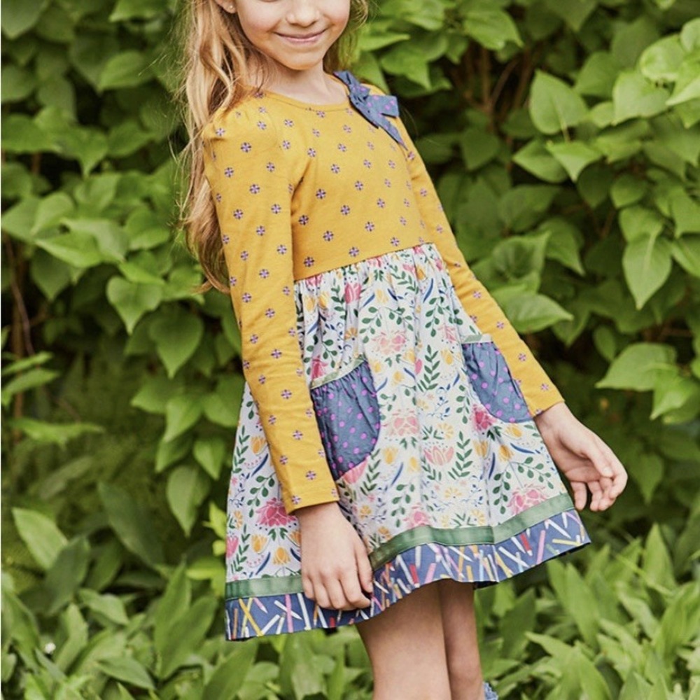 Matilda Jane Gold Star‎ Choose Your Own Path Long Sleeve Dress Youth Girls 6 S